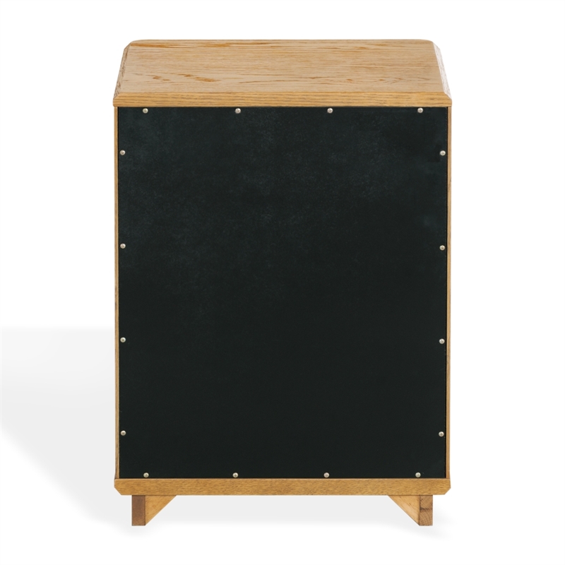 Safavieh Guillermo 3 Drawer Wood Nightstand  in Natural