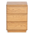 Safavieh Guillermo 3 Drawer Wood Nightstand  in Natural