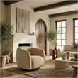 Safavieh Kellybryn Wood and Iron Swivel Chair  in Light Brown