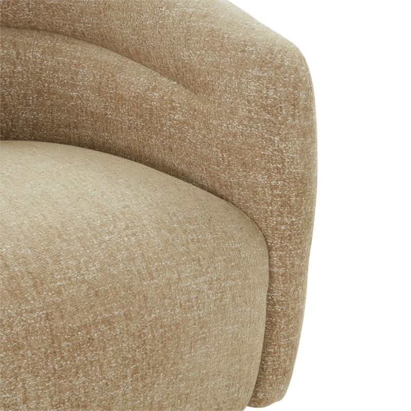Safavieh Kellybryn Wood and Iron Swivel Chair  in Light Brown