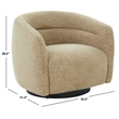 Safavieh Kellybryn Wood and Iron Swivel Chair  in Light Brown