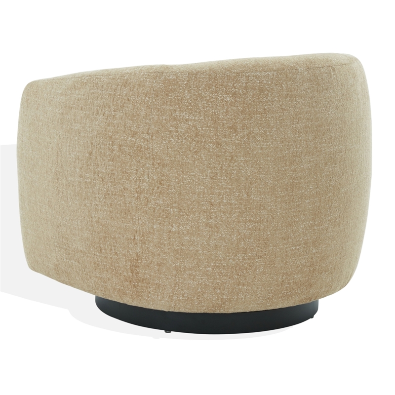 Safavieh Kellybryn Wood and Iron Swivel Chair  in Light Brown