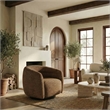 Safavieh Kellybryn Wood and Iron Swivel Chair in  Brown