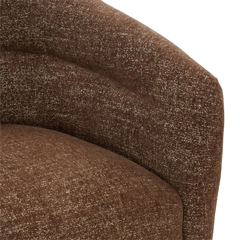 Safavieh Kellybryn Wood and Iron Swivel Chair in  Brown