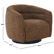 Safavieh Kellybryn Wood and Iron Swivel Chair in  Brown