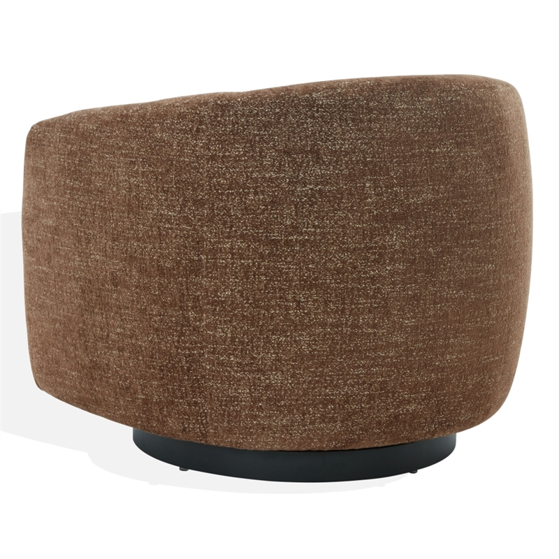Safavieh Kellybryn Wood and Iron Swivel Chair in  Brown