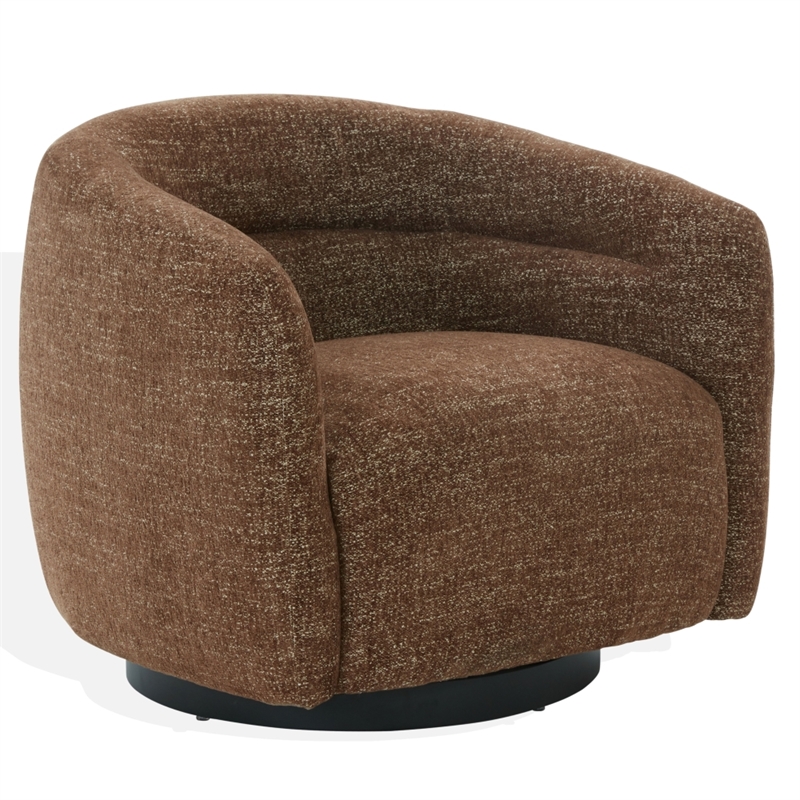 Safavieh Kellybryn Wood and Iron Swivel Chair in  Brown