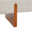 Safavieh Kandiss Linen and Wood Bench in Taupe / Brown