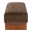 Safavieh Kandiss Linen and Wood Bench in Brown