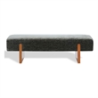 Safavieh Kandiss Linen and Wood Bench in Green / Brown