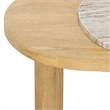 Safavieh Feliciabeth Marble and Wood Coffee Table in Natural / Light Brown