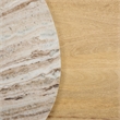 Safavieh Feliciabeth Marble and Wood Coffee Table in Natural / Light Brown