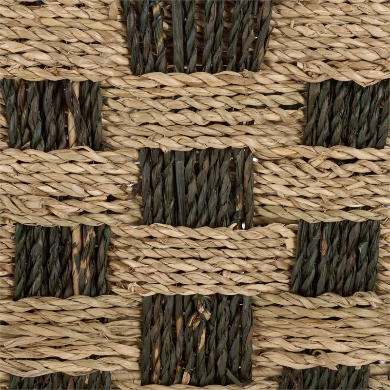 Safavieh Fillip Set Of 3 Seagrass and Metal Baskets in Natural / Brown