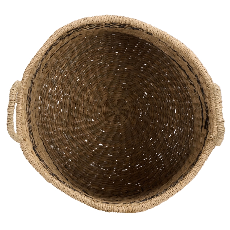Safavieh Beris Set Of 3 Seagrass Baskets  in Natural / Black