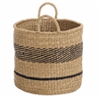Safavieh Beris Set Of 3 Seagrass Baskets  in Natural / Black