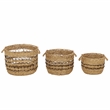 Safavieh Pitof Set Of 3 Metal Baskets  in Natural / Black