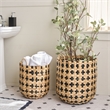 Safavieh Richy Set Of 2 Metal Baskets in Natural / Black