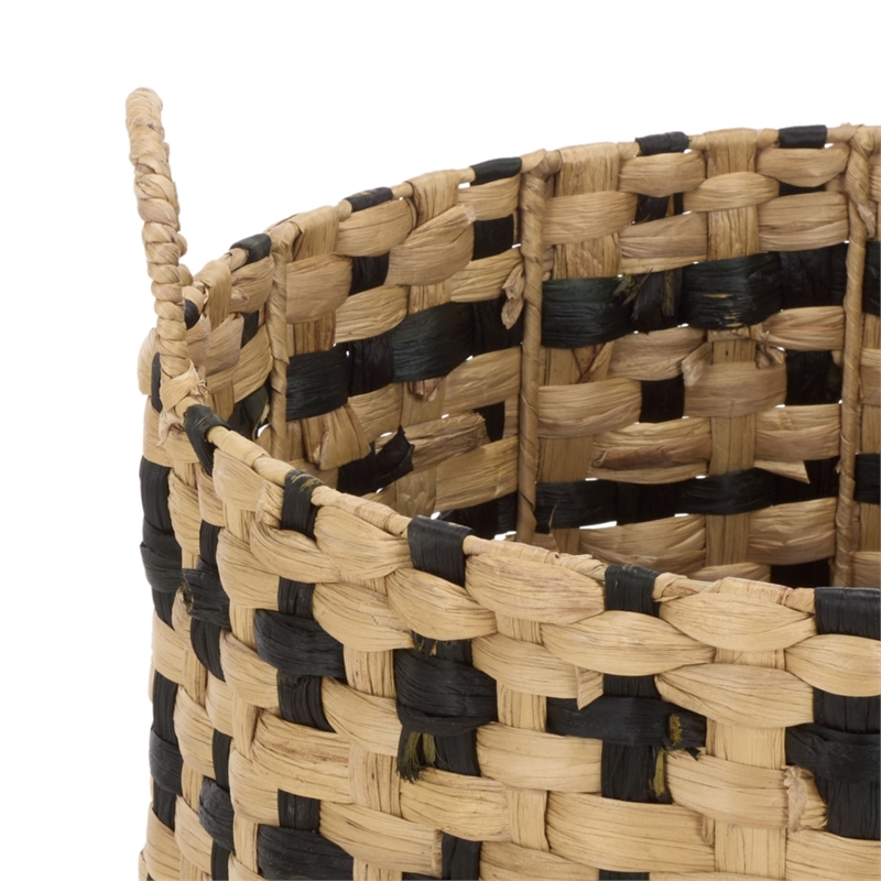 Safavieh Richy Set Of 2 Metal Baskets in Natural / Black