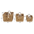 Safavieh Dirk Set Of 3 Metal Baskets in Natural