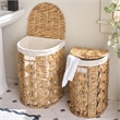 Safavieh Novik Set Of 2 Metal and Linen Baskets in Natural