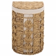 Safavieh Novik Set Of 2 Metal and Linen Baskets in Natural