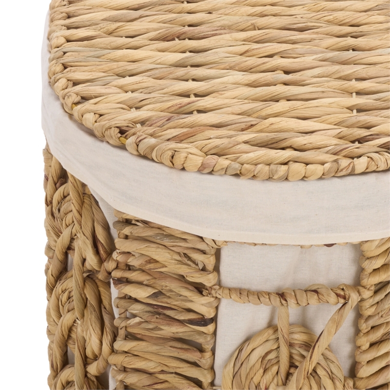 Safavieh Novik Set Of 2 Metal and Linen Baskets in Natural