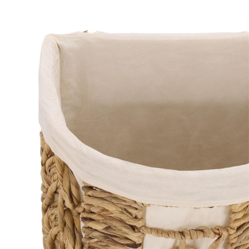 Safavieh Novik Set Of 2 Metal and Linen Baskets in Natural