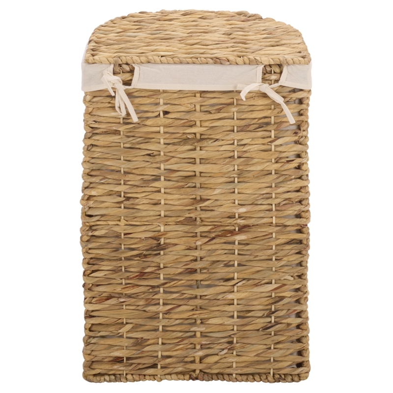 Safavieh Novik Set Of 2 Metal and Linen Baskets in Natural