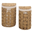 Safavieh Novik Set Of 2 Metal and Linen Baskets in Natural
