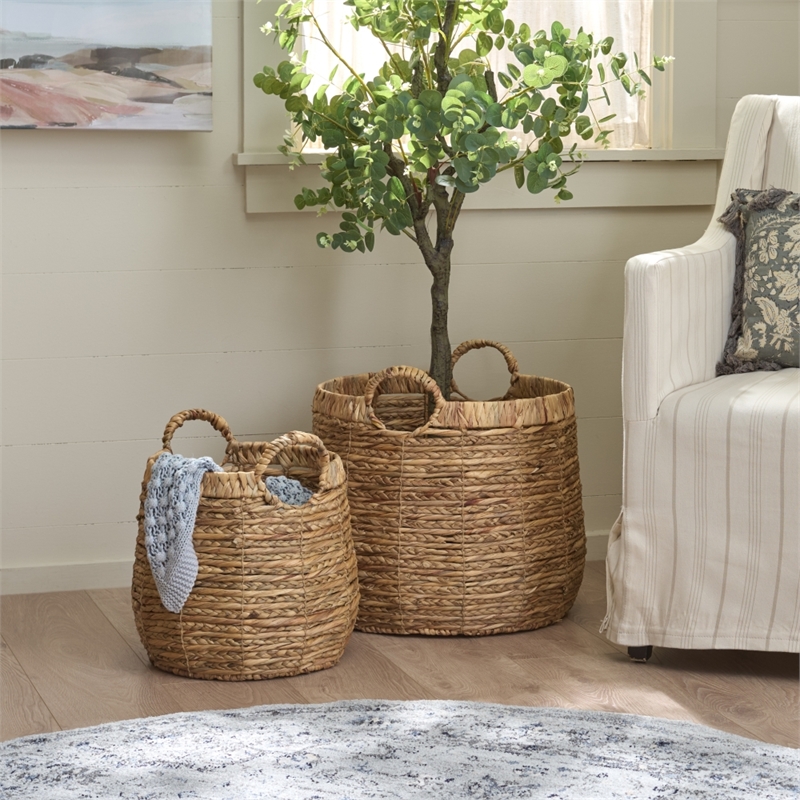 Safavieh Bucky Set Of 2 Metal Baskets in Natural