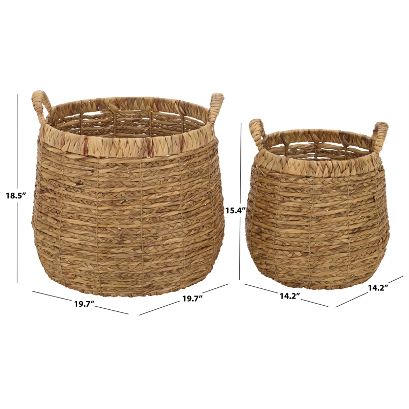 Safavieh Bucky Set Of 2 Metal Baskets in Natural