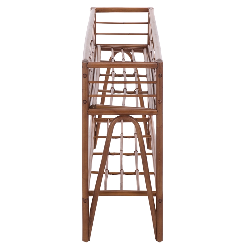 Safavieh Julep Large Wood Plant Stand Console in Natural / Brown