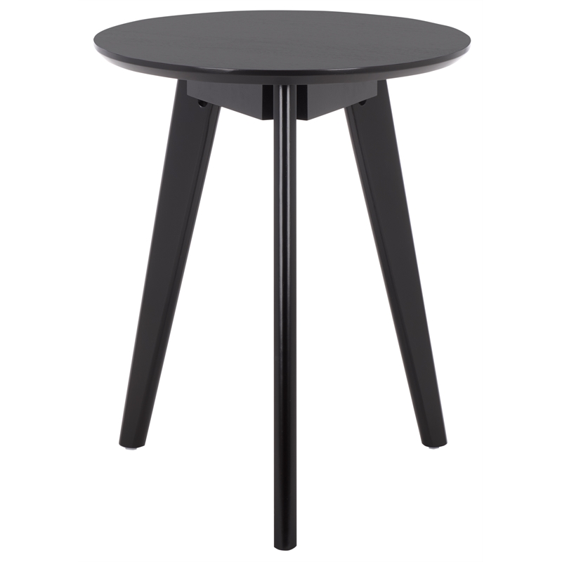 Safavieh Bahaus Round Wood Accent Table in Black