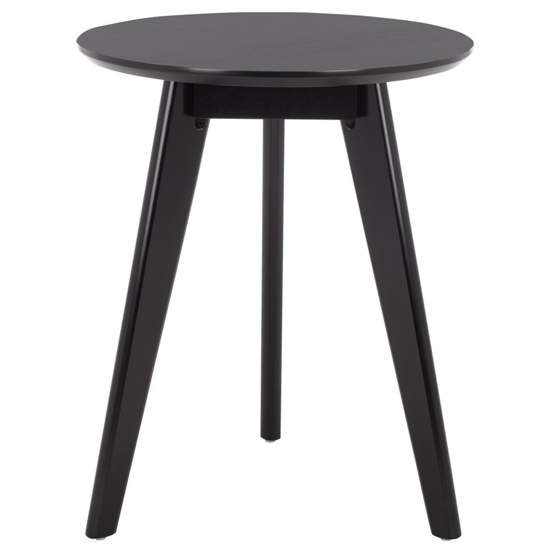 Safavieh Bahaus Round Wood Accent Table in Black