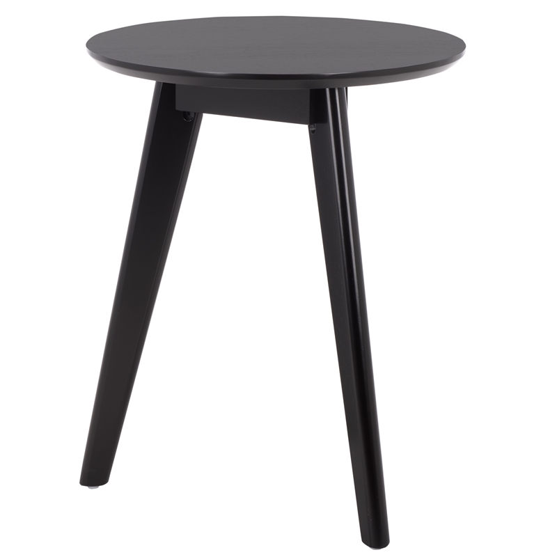 Safavieh Bahaus Round Wood Accent Table in Black