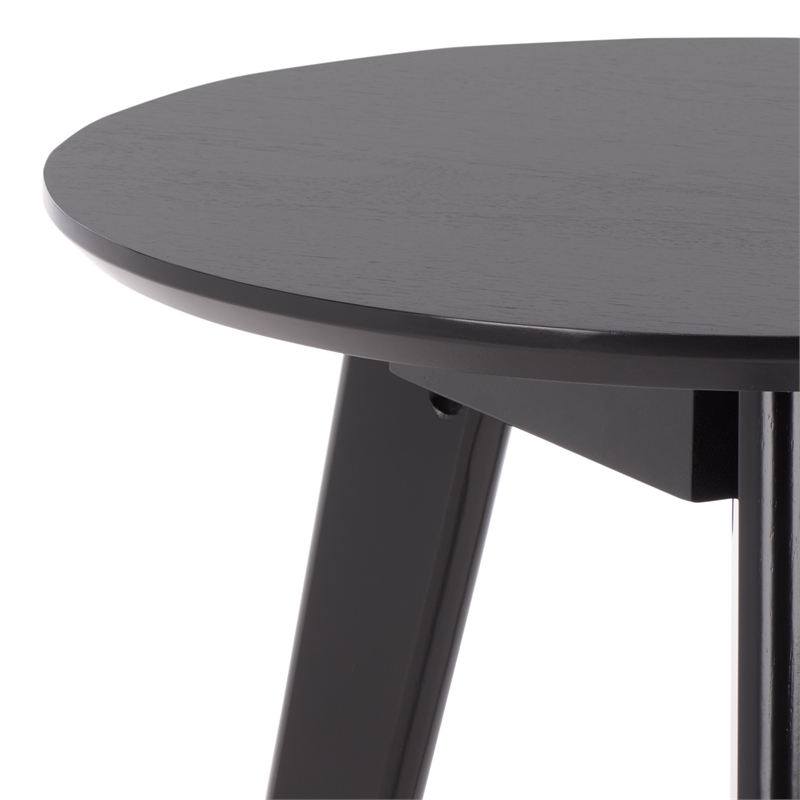 Safavieh Bahaus Round Wood Accent Table in Black