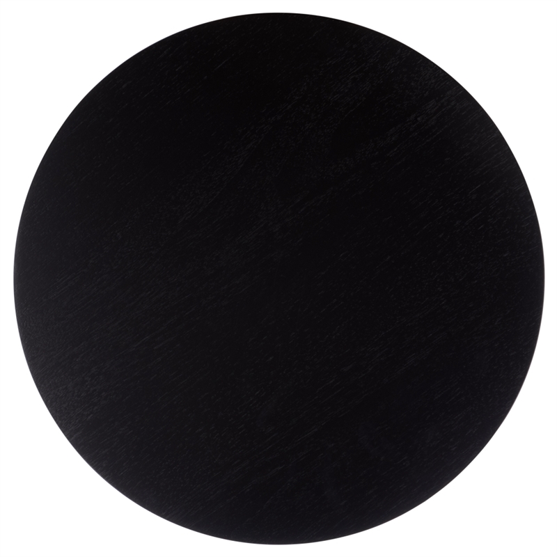 Safavieh Bahaus Round Wood Accent Table in Black