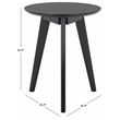 Safavieh Bahaus Round Wood Accent Table in Black