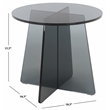 Safavieh Latika Tinted Glass Accent Table in Gray