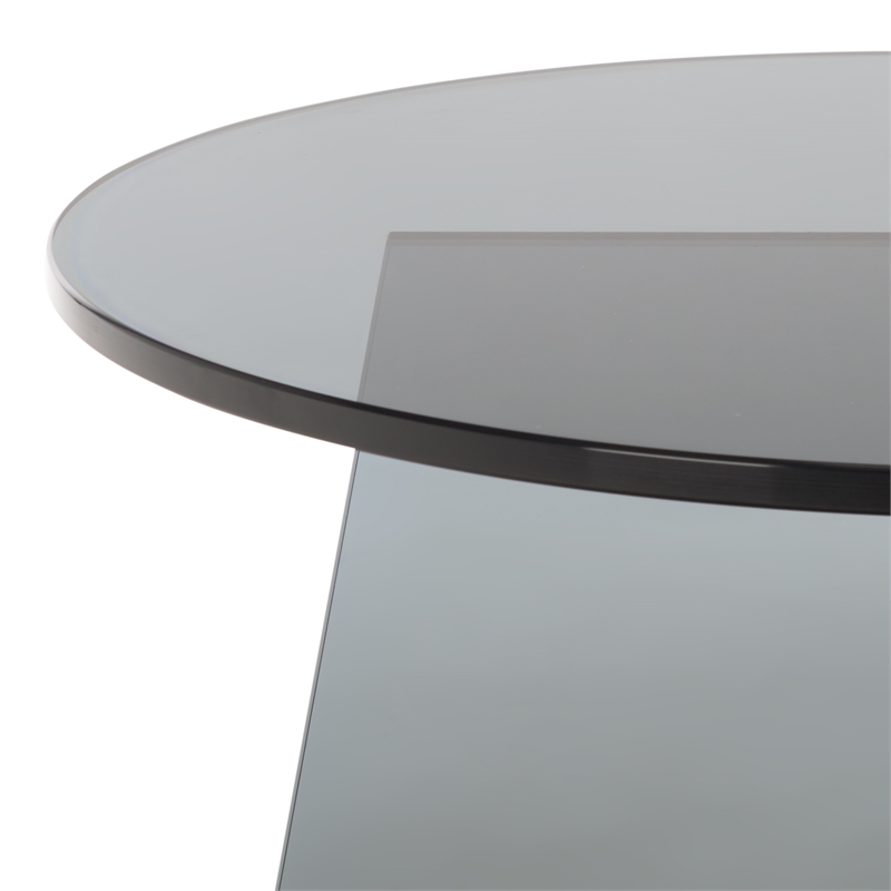 Safavieh Latika Tinted Glass Accent Table in Gray
