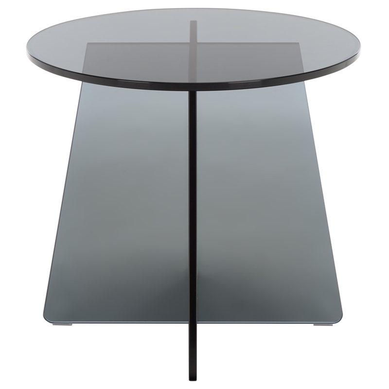 Safavieh Latika Tinted Glass Accent Table in Gray