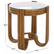 Safavieh Bilian Round Rattan Accent Table in Brown