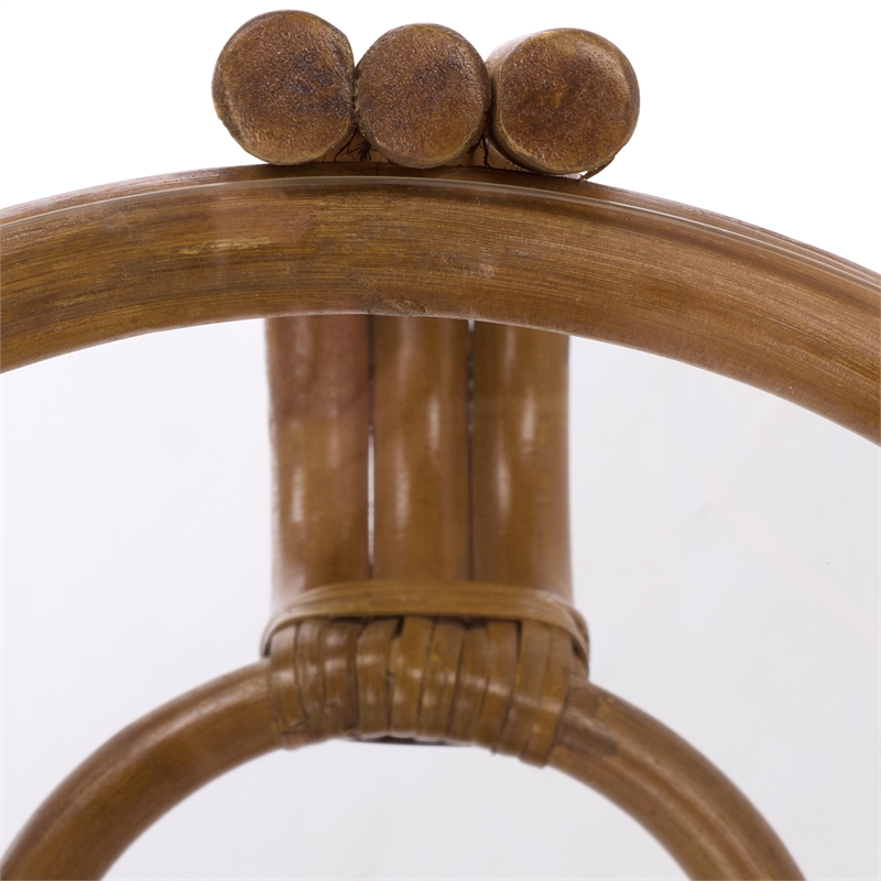 Safavieh Bilian Round Rattan Accent Table in Brown