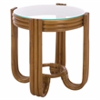 Safavieh Bilian Round Rattan Accent Table in Brown