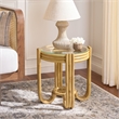 Safavieh Bilian Round Rattan Accent Table in Natural