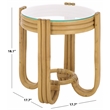 Safavieh Bilian Round Rattan Accent Table in Natural