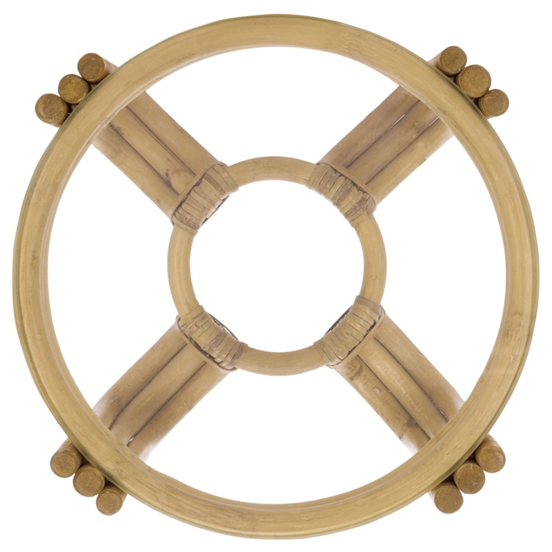 Safavieh Bilian Round Rattan Accent Table in Natural