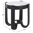 Safavieh Bilian Round Rattan Accent Table in Black