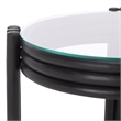 Safavieh Bilian Round Rattan Accent Table in Black