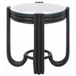 Safavieh Bilian Round Rattan Accent Table in Black